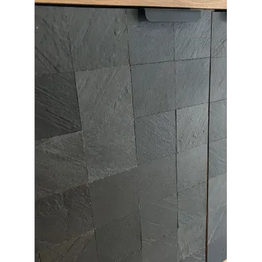 Wohnling Komoda akacja optyka czarnego kamienia 175 x 76 x 40cm / WL7.026