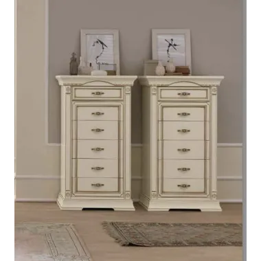 PALAZZO DUCALE ECRU Włoskie Łóżko tapicerowane wezgłowie eco skóra 140 x 200cm / 71BO13LT