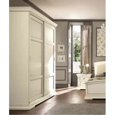 PALAZZO DUCALE ECRU Włoskie Łóżko tapicerowane wezgłowie eco skóra 180 x 200cm / 71BO15LT