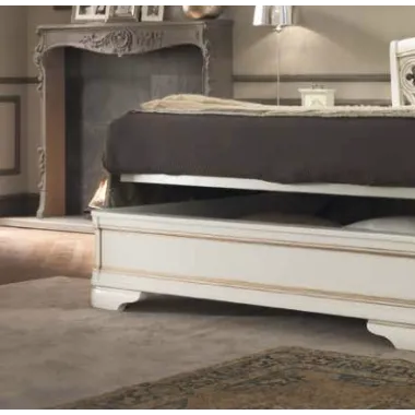 PALAZZO DUCALE ECRU Włoskie Łóżko tapicerowane wezgłowie eco skóra 160 x 200cm / 71BO14LT