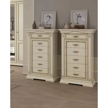 PALAZZO DUCALE ECRU Włoskie Łóżko perforowane wezgłowie niski podnóżek 180 x 200cm / 71BO25LT