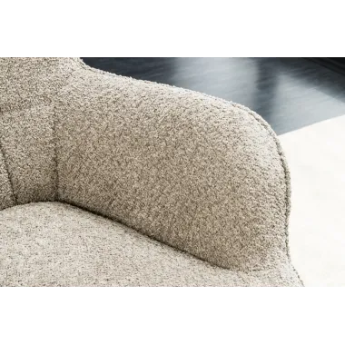 Invicta Fotel SCANDINAVIA z podłokietnikami bouclé 73cm / 44022