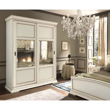 PALAZZO DUCALE ECRU Włoskie Łóżko perforowane wezgłowie wysoki podnóżek 180 x 200cm / 71BO05LT