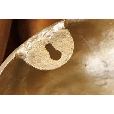 Invicta Dekoracja ścienna złota CZASZKA 40cm / 38385