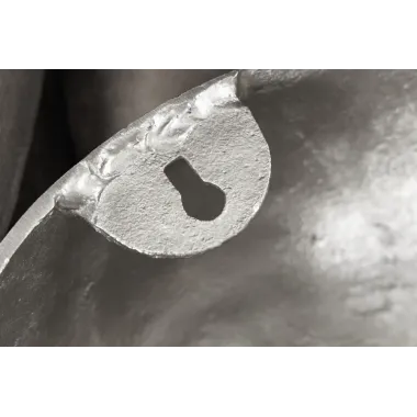 Invicta Dekoracja ścienna srebrna CZASZKA 40cm / 38383