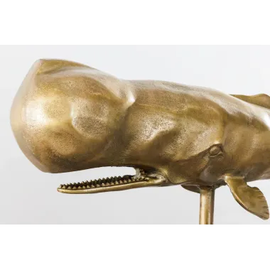 Invicta Dekoracja ścienna WAL-WIELORYB 70cm złota / 43036