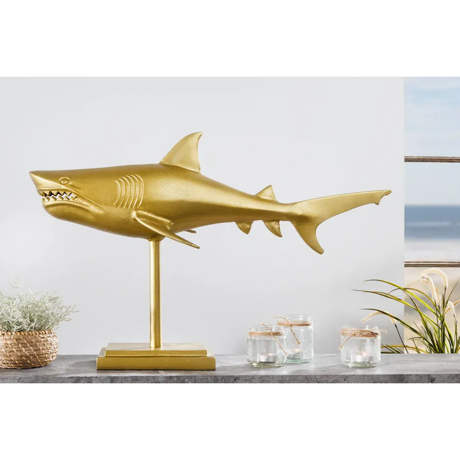 Invicta Dekoracja rzeźba HAI 68cm złota / 42988