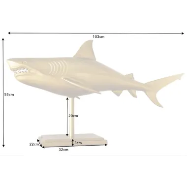 Invicta Dekoracja rzeźba HAI 100cm złota / 42986