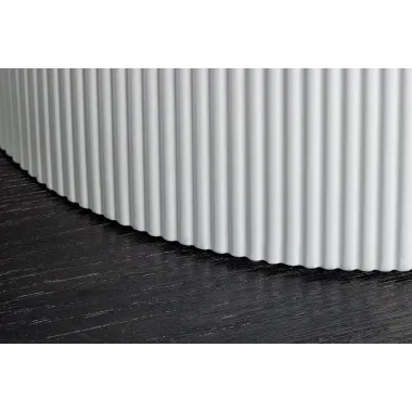 Invicta Stół UNIQUE okrągły ceramiczny biały marmurowy blat 120cm / 46383