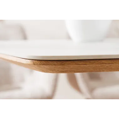 Invicta Stół UNIQUE drewno dębowe optyka białego marmuru 200cm / 45142