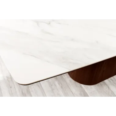 Invicta Stół UNIQUE drewno orzechowe optyka białego marmuru 200cm / 45139