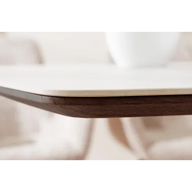 Invicta Stół UNIQUE drewno orzechowe optyka białego marmuru 200cm / 45139