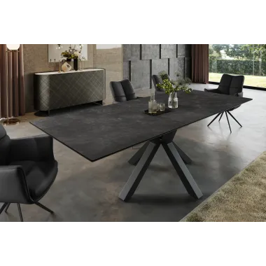 Invicta Stół do jadalni ETERNITY ceramiczny imitacja betonu 160-200cm / 46624