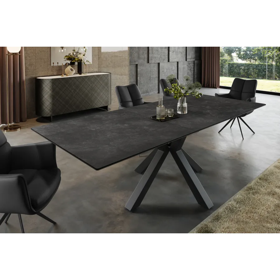 Invicta Stół do jadalni ETERNITY ceramiczny imitacja betonu 160-200cm / 46624