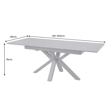 Invicta Stół do jadalni ETERNITY ceramiczny imitacja betonu 160-200cm / 46624