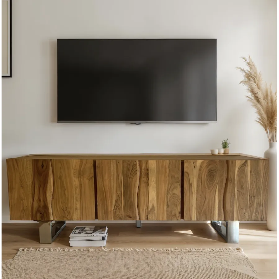 Wohnling Szafka RTV drewno akacja 160 x 56 x 46cm / WL7.028