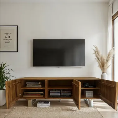 Wohnling Szafka RTV drewno akacja 160 x 56 x 46cm / WL7.028