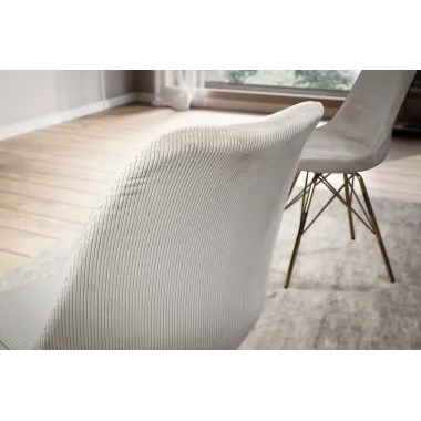 Invicta Krzesło tapicerowane Scandinavia beżowy sztruks 48cm / WL7.141