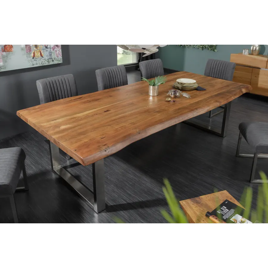 Invicta MAMMUT Stół do jadalni akacja blat 35mm brązowy 180cm / 39999