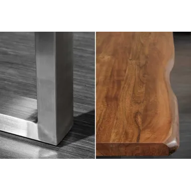 Invicta MAMMUT Stół do jadalni akacja blat 35mm brązowy 180cm / 39999