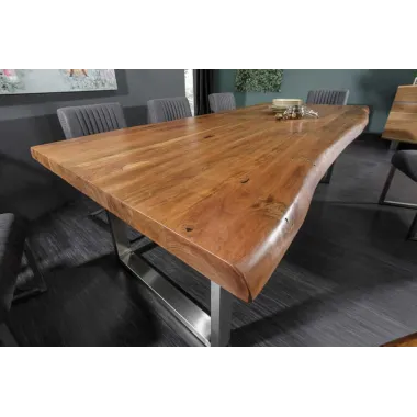 Invicta MAMMUT Stół do jadalni akacja blat 35mm brązowy 160cm / 39391