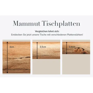Invicta MAMMUT Stół do jadalni akacja blat 35mm brązowy 160cm / 39391