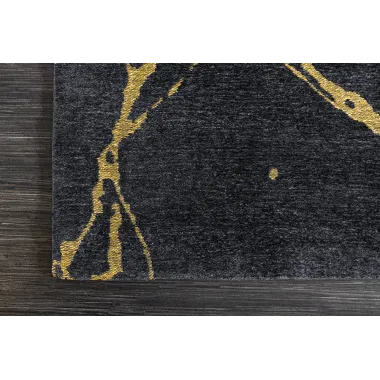 Invicta Dywan MARMUR królewsko czarno złoty 160x240cm / 43724
