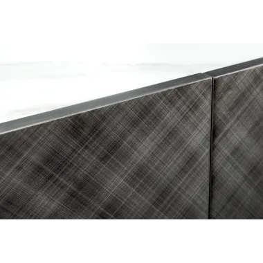 Invicta Komoda REFLECTION efekt 3D antracyt z blatem w optyce marmuru 150cm / 46501