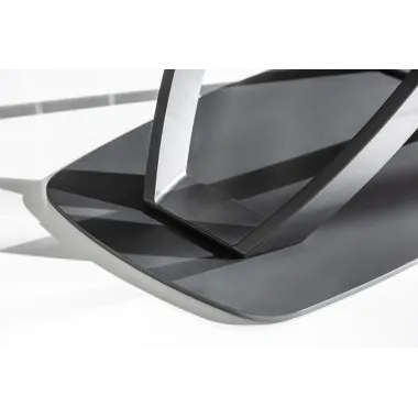 Invicta Stół rozkładany INCEPTION antracyt optyka marmuru ceramiczny obrotowy 130-190cm / 6541398