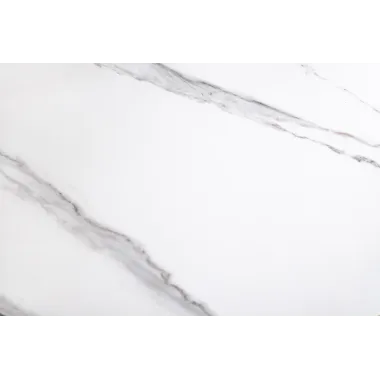 INVICTA Stolik kawowy DANCING RINGS 80-135cm biało czarny czarna rama / 46356