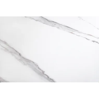 Invicta Stolik kawowy DANCING RINGS 80-135cm biało czarny marmur czarna rama / 46317