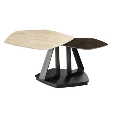 Invicta Stolik kawowy MOVEMENT 80-130cm, obrotowy blat ceramiczny / 46421