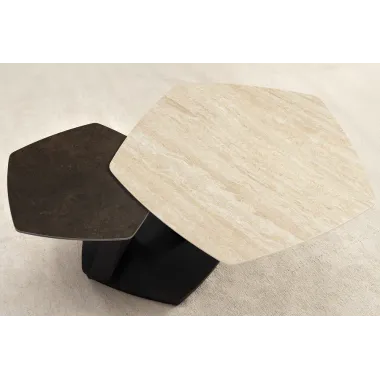 Invicta Stolik kawowy MOVEMENT 80-130cm, obrotowy blat ceramiczny / 46421