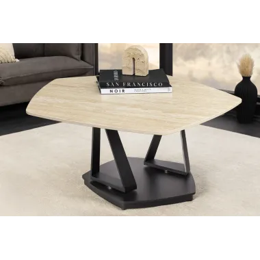 Invicta Stolik kawowy MOVEMENT 80-130cm, obrotowy blat ceramiczny / 46421