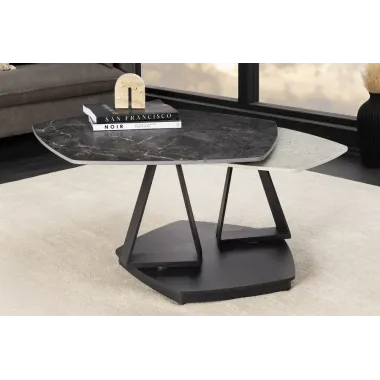 Invicta Stolik kawowy MOVEMENT 80-130cm, obrotowy blat ceramiczny / 46420