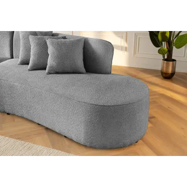 Invicta Sofa ATELIER L 3 osobowa XXL szara bouclé 340cm / 46547