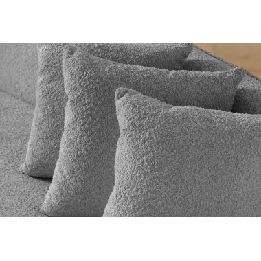 Invicta Sofa ATELIER L 3 osobowa XXL szara bouclé 340cm / 46547