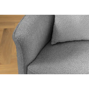 Invicta Sofa ATELIER L 3 osobowa XXL szara bouclé 340cm / 46547