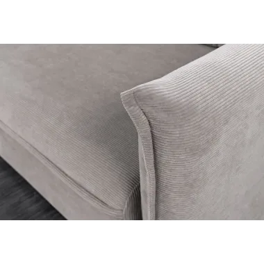 Invicta Sofa rozkładana APARTAMENT szary sztruks 215 x 90 x 100cm / 44503