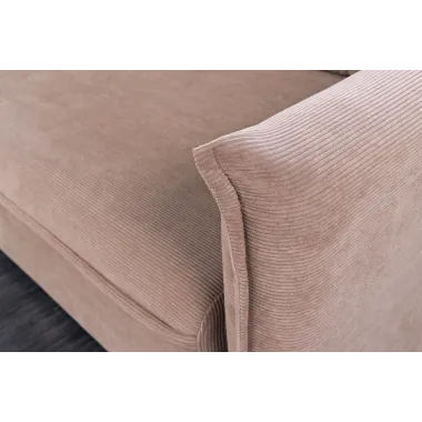 Invicta Sofa rozkładana APARTMENT taupe sztruks 215 x 90 x 100cm / 44502