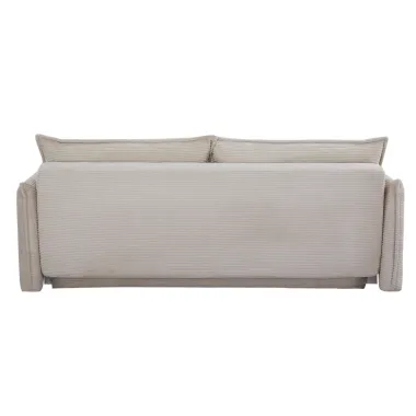 Invicta Sofa rozkładana APARTMENT ecru sztruks 215 x 90 x 100cm / 47132