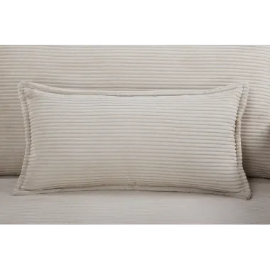 Invicta Sofa rozkładana APARTMENT ecru sztruks 215 x 90 x 100cm / 47132