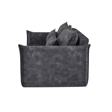 Invicta Sofa rozkładana APARTMENT szary aksamit 215 x 90 x 100cm / 47133