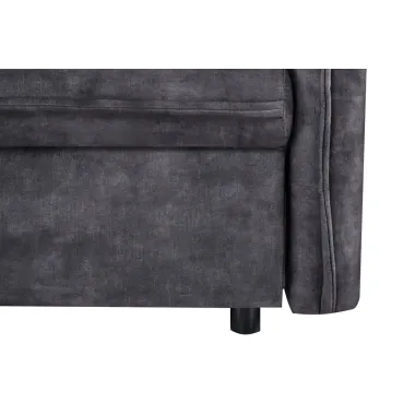 Invicta Sofa rozkładana APARTMENT szary aksamit 215 x 90 x 100cm / 47133