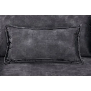Invicta Sofa rozkładana APARTMENT szary aksamit 215 x 90 x 100cm / 47133