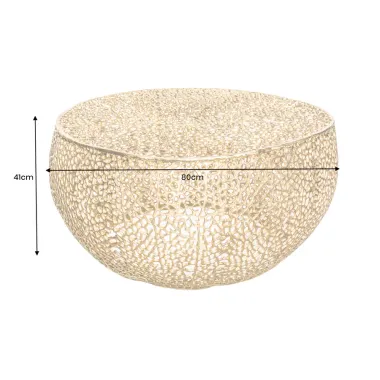 Invicta Stolik kawowy LEAF złoty Ø 80 x 41 cm / 38940