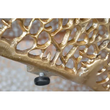 Invicta Stolik kawowy LEAF złoty Ø 80 x 41 cm / 38940