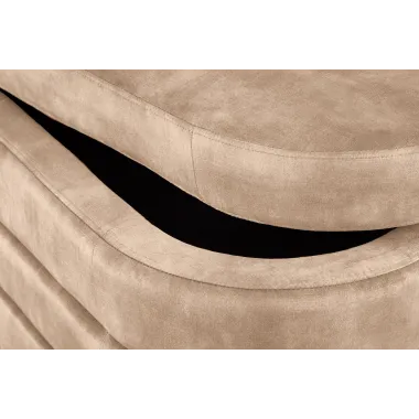 Invicta Ławka do siedzenia VOQUE szampański aksamit 113 x 48 x 49cm / 46686