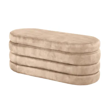 Invicta Ławka do siedzenia VOQUE szampański aksamit 113 x 48 x 49cm / 46686