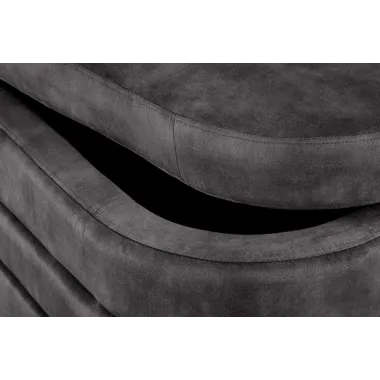 Invicta Ławka do siedzenia VOQUE szary aksamit 113 x 48 x 49cm / 46687